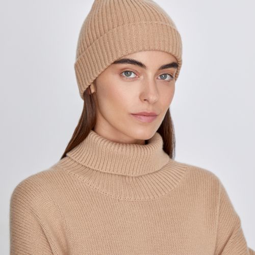 

Шапка из кашемира 12 STOREEZ, Кэмел