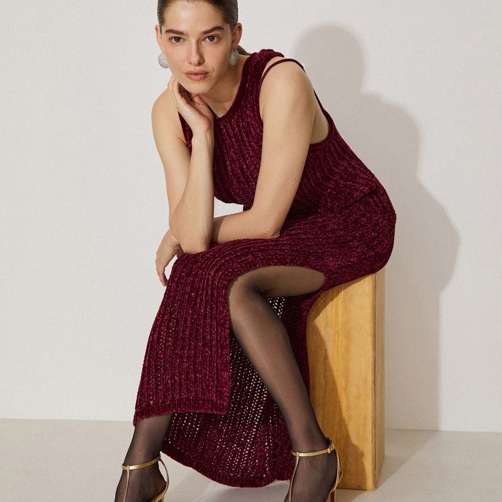 

Платье Chenille 12 STOREEZ, Винный