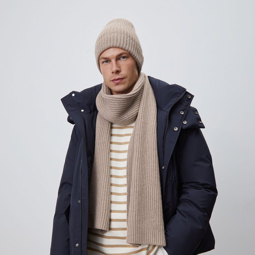 

Шарф из кашемира и шерсти 12 STOREEZ, Кофе с молоком
