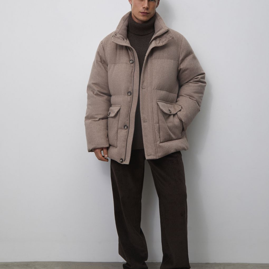 

Пуховик Amur из шерсти 12 STOREEZ, Кофе с молоком