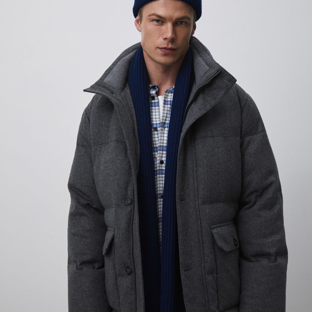 

Пуховик Amur из шерсти 12 STOREEZ, Темно-серый