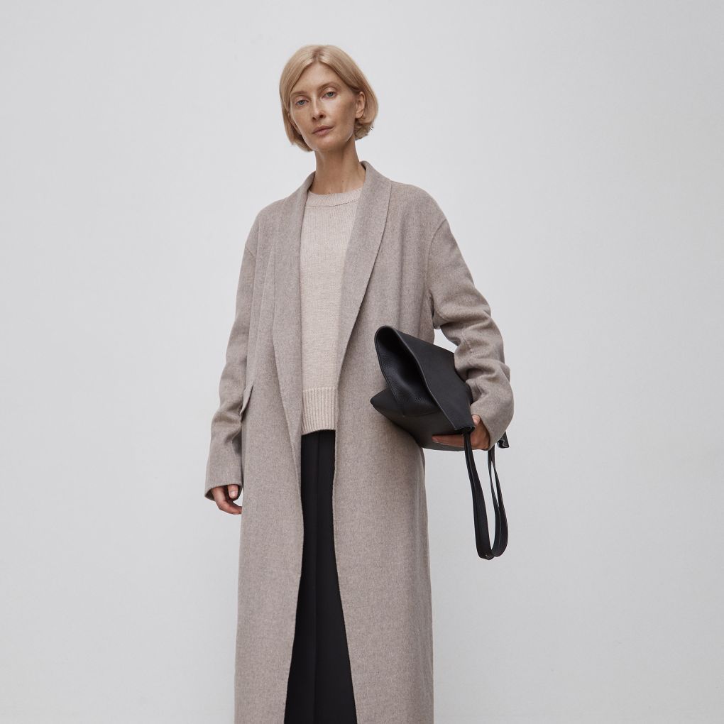 

Пальто из шерсти и кашемира 12 STOREEZ, Коричневый