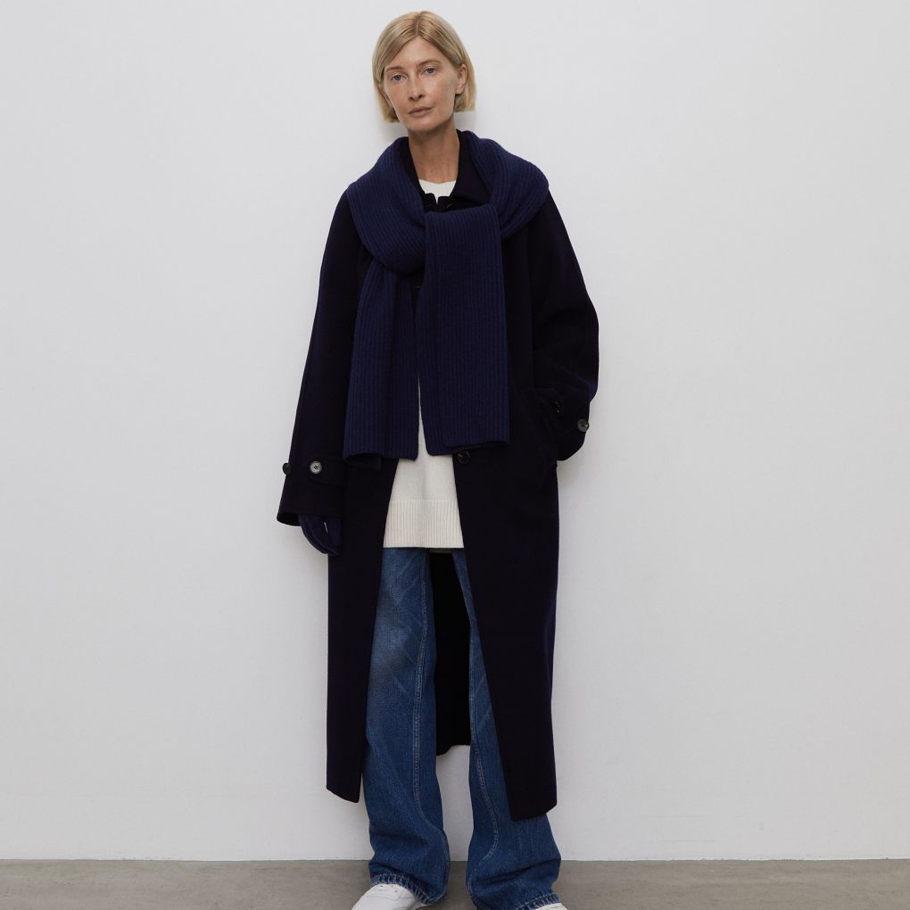 

Пальто с рукавом реглан 12 STOREEZ, Темно-синий