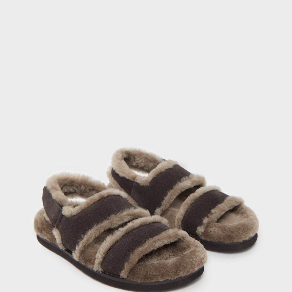 

Сандалии Fur 12 STOREEZ, Горький шоколад