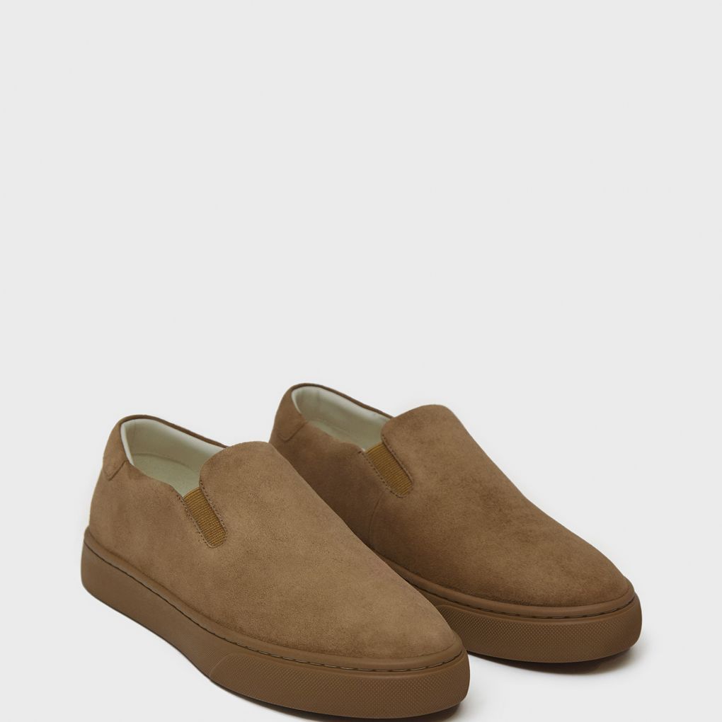 

Слипоны из замши 12 STOREEZ, Кофейный