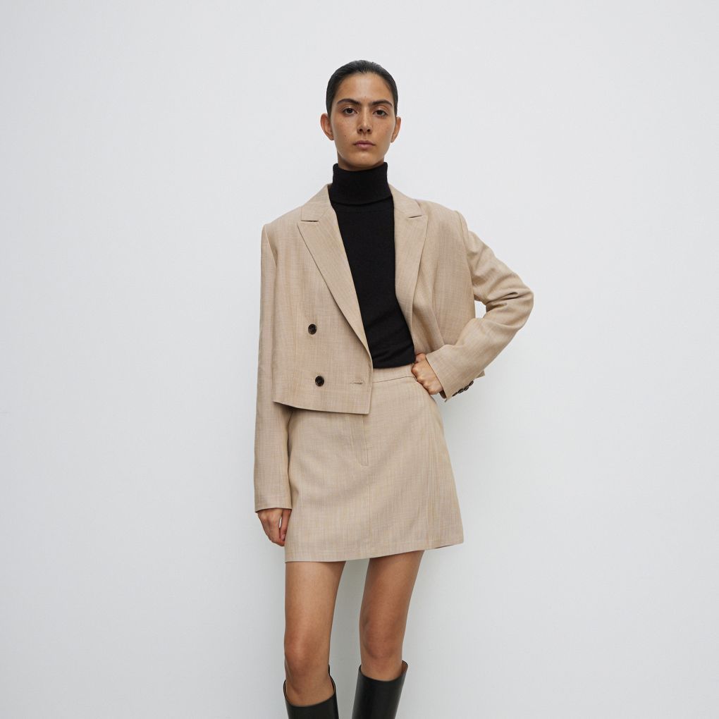 

Юбка мини Heat 12 STOREEZ, Светло-бежевый