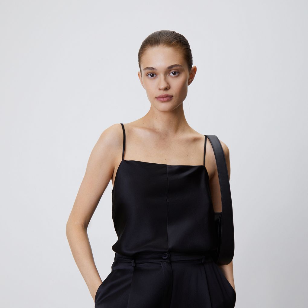 

Топ из шелка Mulberry 12 STOREEZ, Черный