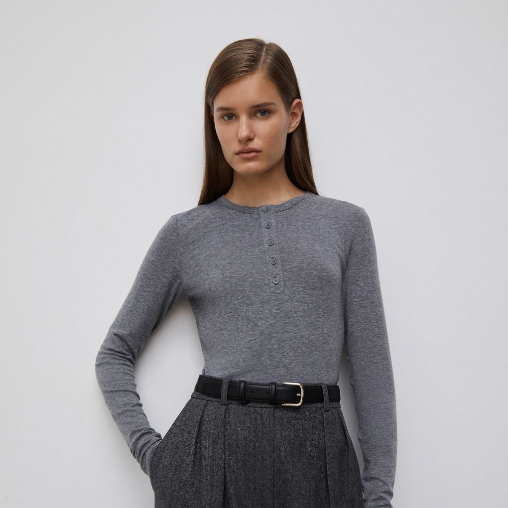 

Лонгслив Henley 12 STOREEZ, Темно-серый