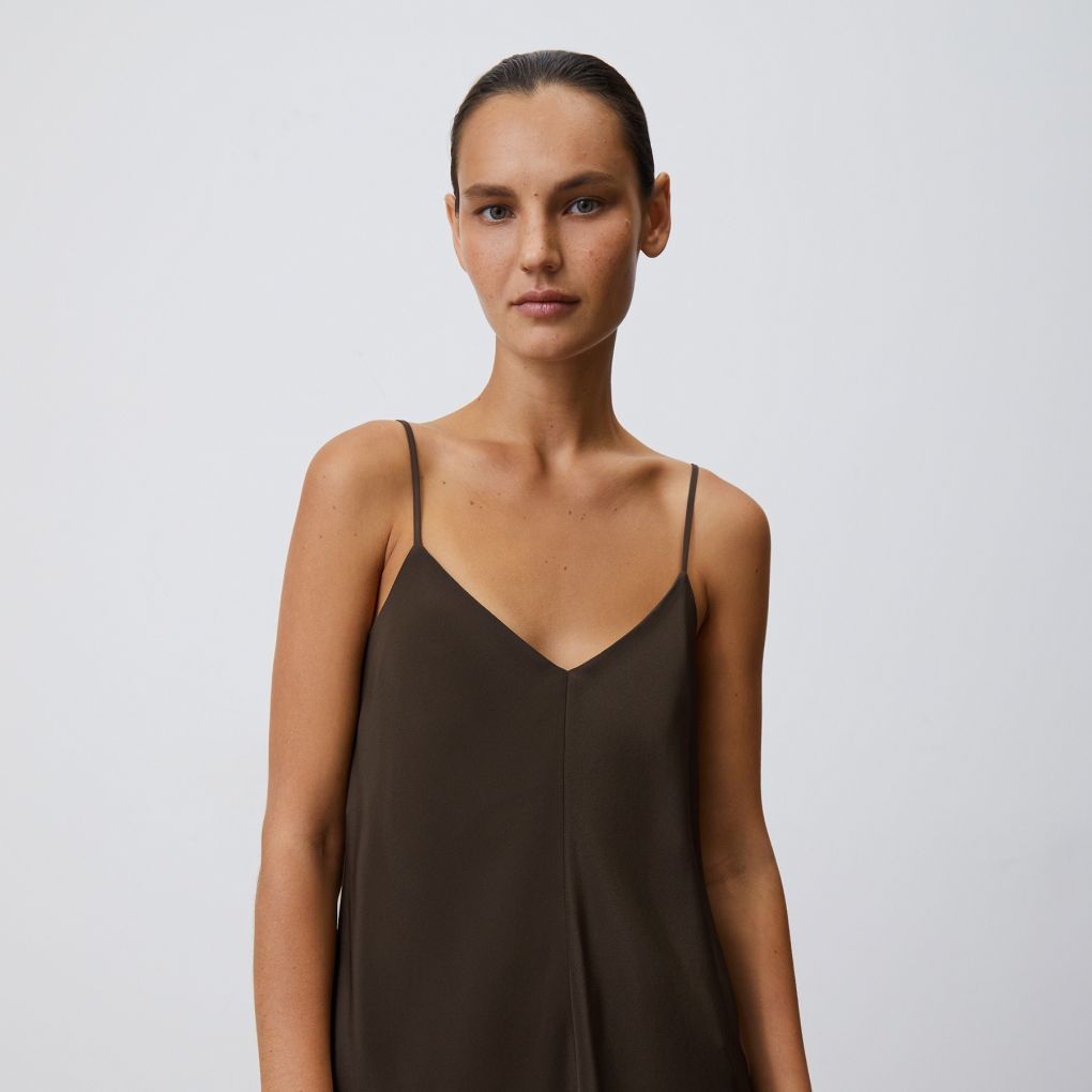 

Топ из шелка Mulberry 12 STOREEZ, Горький шоколад