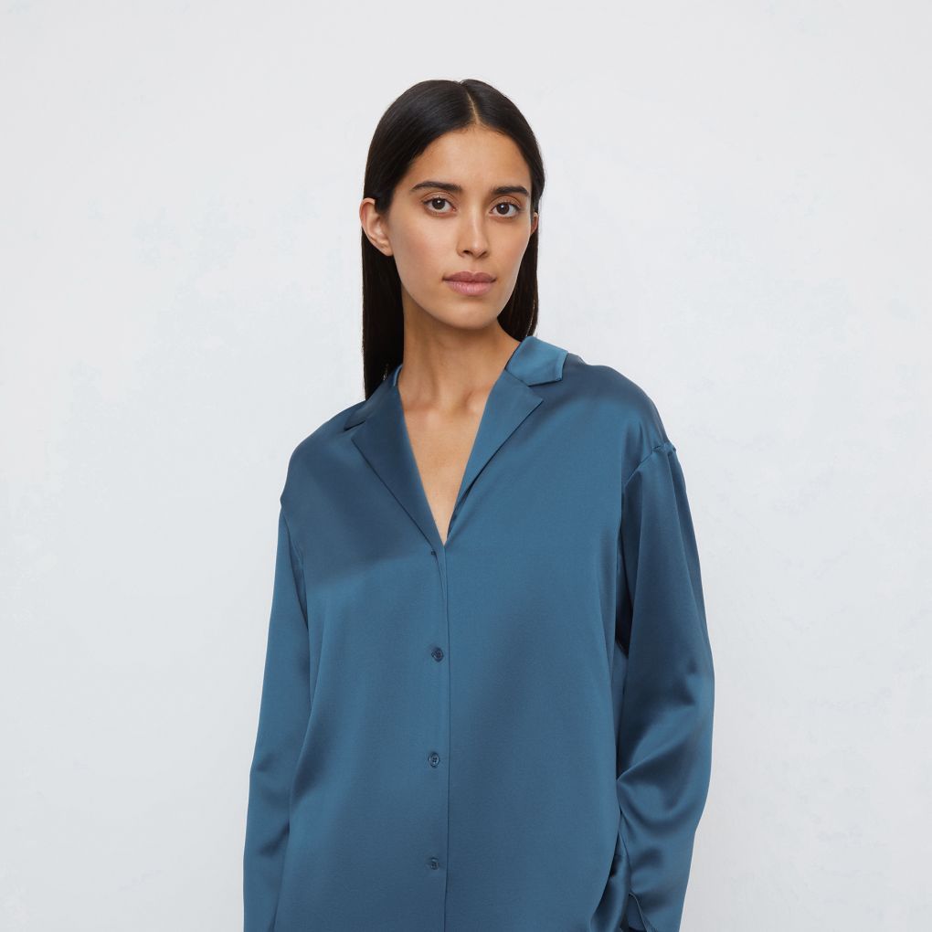 

Блуза из шелка Mulberry 12 STOREEZ, Бирюзовый