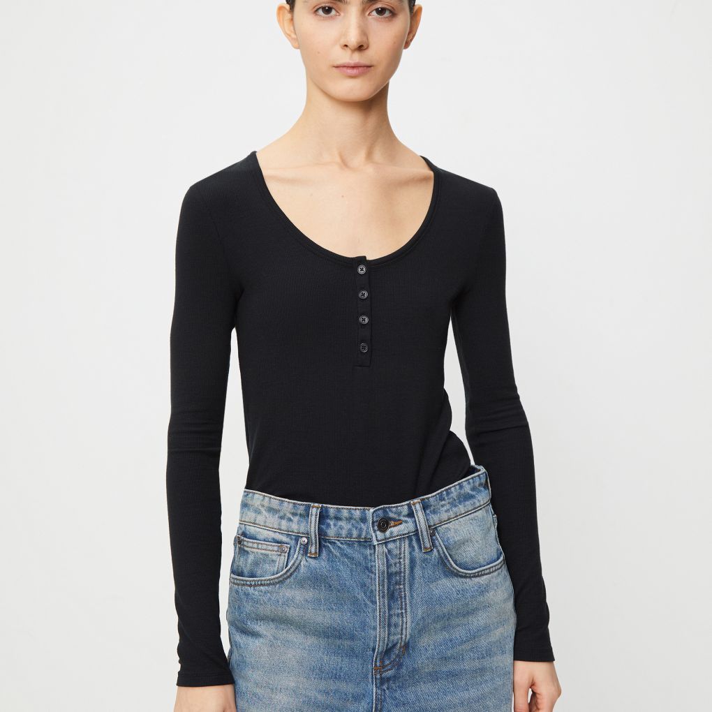 

Лонгслив Henley 12 STOREEZ, Черный