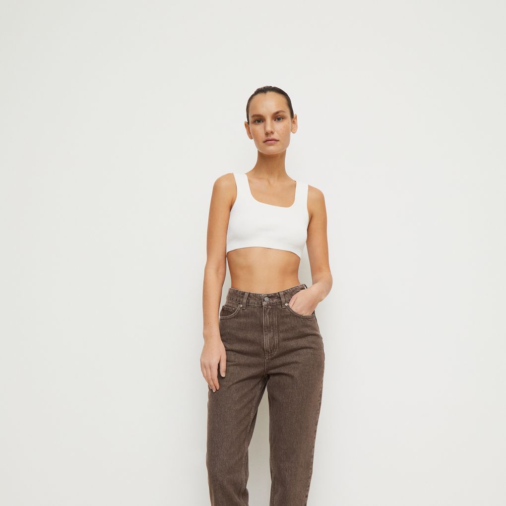 

Джинсы Mom fit, Кофейный