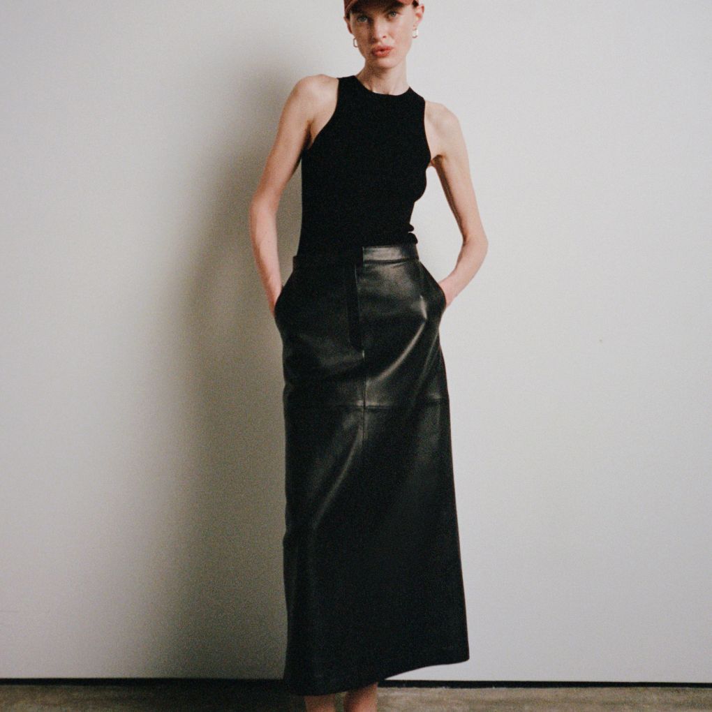 

Юбка Sleek из кожи 12 STOREEZ, Черный