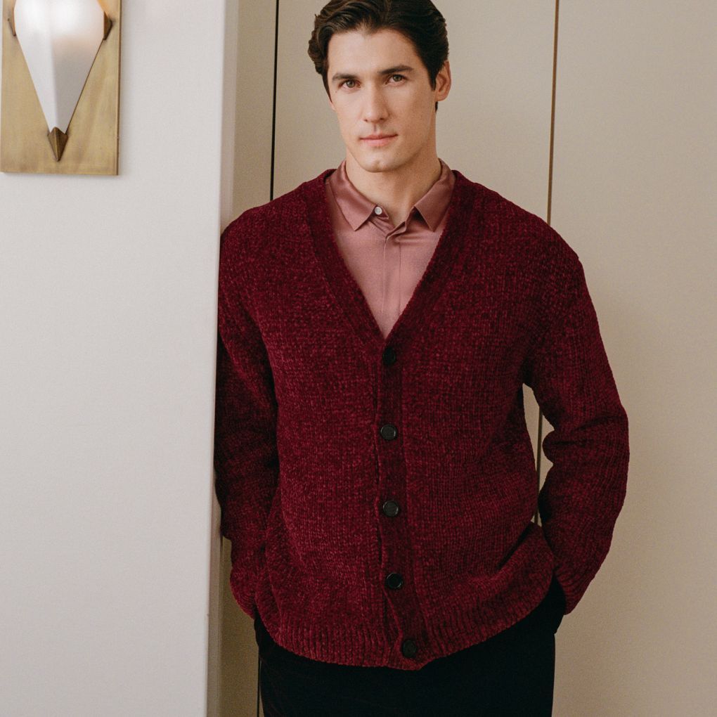 

Кардиган Chenille 12 STOREEZ, Винный