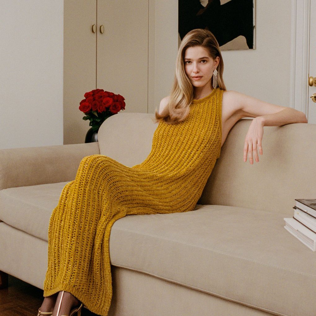 

Платье Chenille 12 STOREEZ, Горчичный