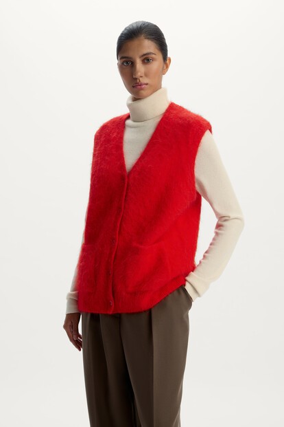 Жилет из шерсти альпаки