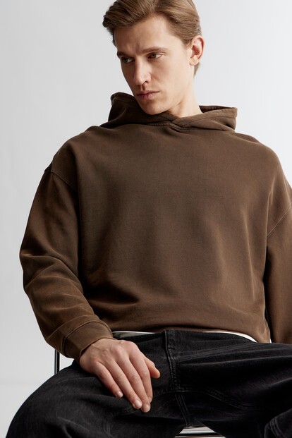 Худи Oversized с эффектом варки