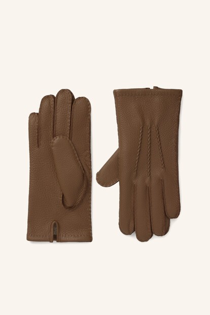 Перчатки из оленьей кожи