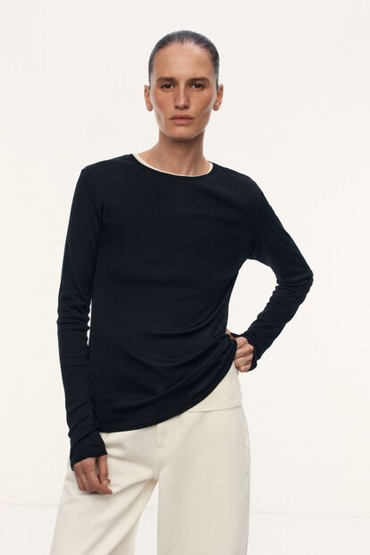 Лонгслив Nicole из шелка и хлопка