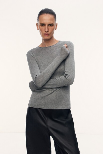 Лонгслив Nicole из шелка и хлопка