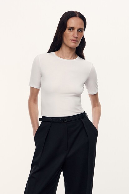 Футболка Fitted из модала и шелка