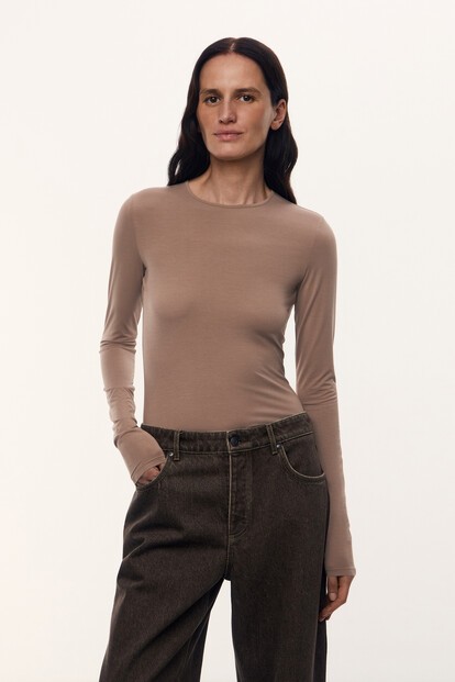 Лонгслив Kim из модала и шелка