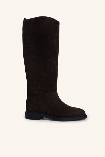 Сапоги из замши