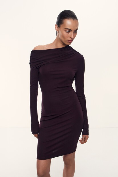 Платье из вискозы и шерсти