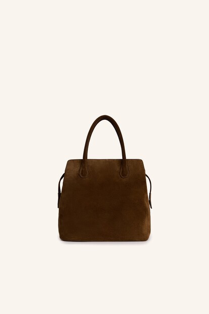 Сумка Trapeze миди из итальянской замши