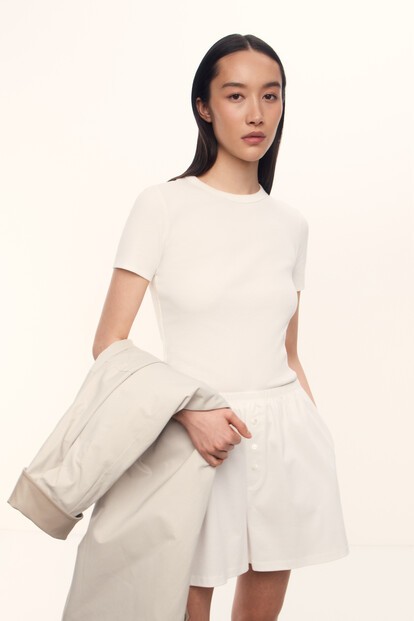 Футболка Fitted из хлопка и шелка