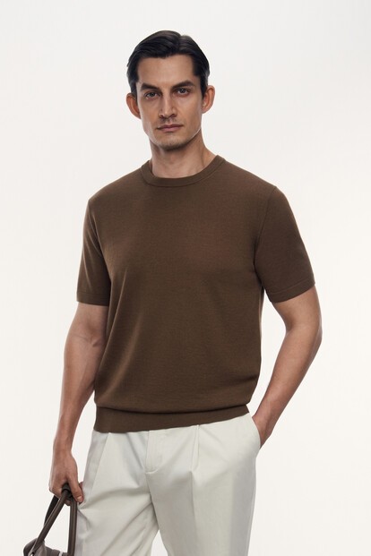 Джемпер Arno из шерсти и шелка