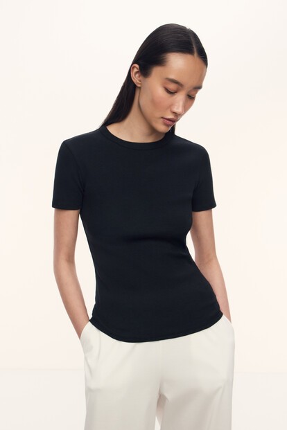 Футболка Fitted из хлопка и шелка