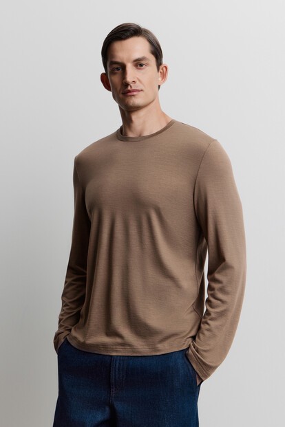 Лонгслив из шерсти мериноса