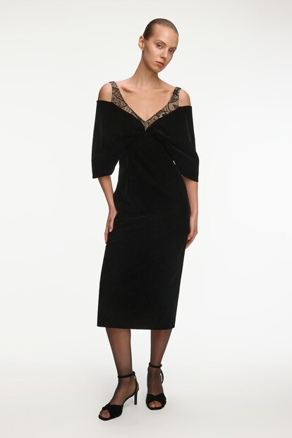 Платье Bow из бархата