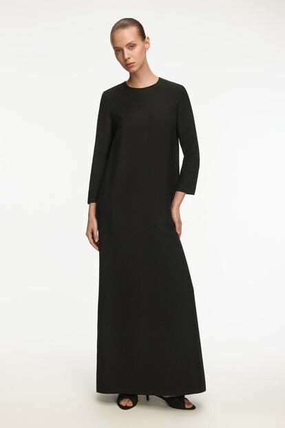 Платье из тонкой шерсти и шелка