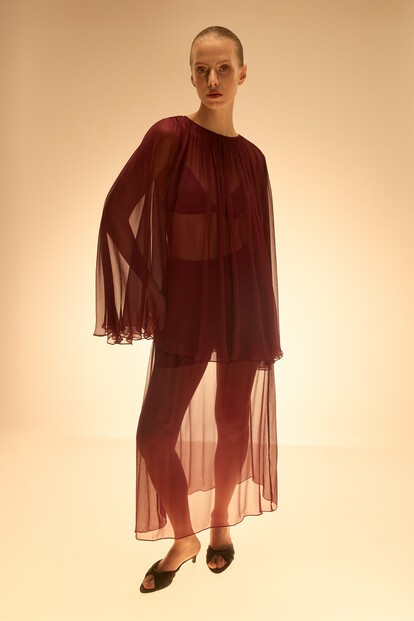 Юбка из шелка