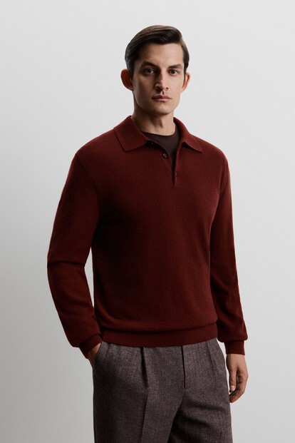 Джемпер-поло из кашемира