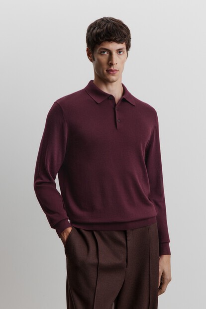Джемпер-поло из шерсти мериноса