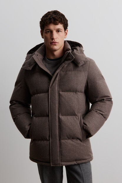 Пуховик Siberia из шерсти и кашемира