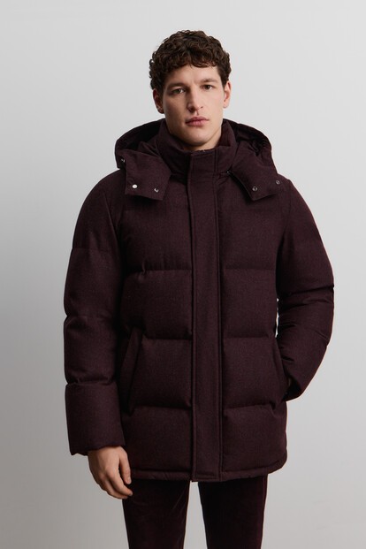 Пуховик Siberia из шерсти и кашемира