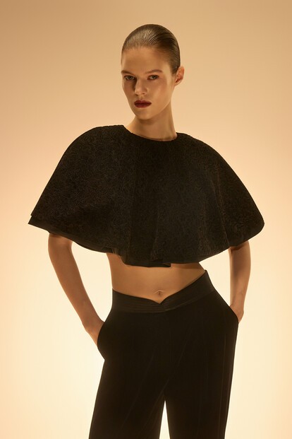 Топ Sage из кружева и тафты