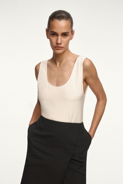 Топ Oyster из шелка Mulberry