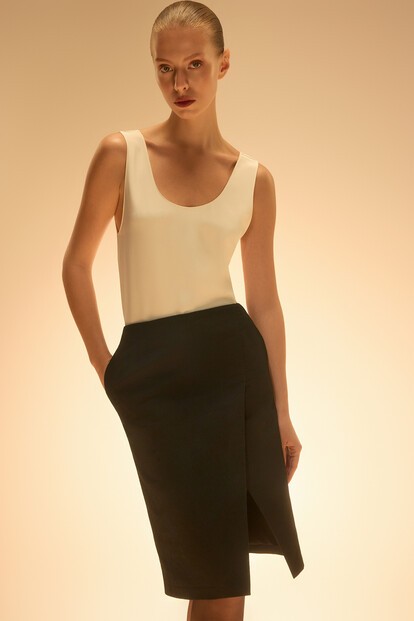 Топ Oyster из шелка Mulberry