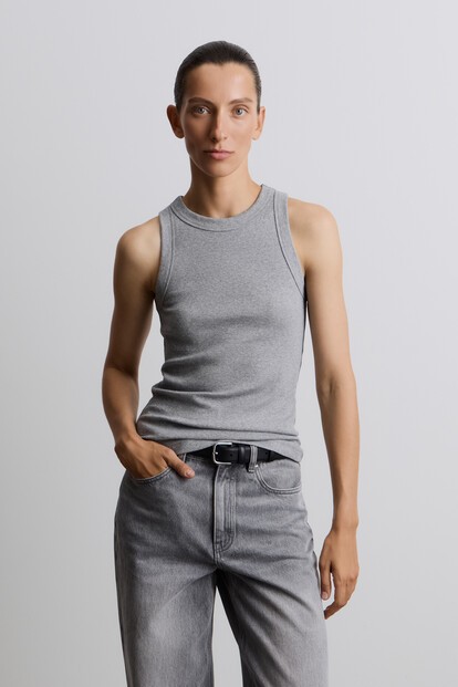 Майка в рубчик