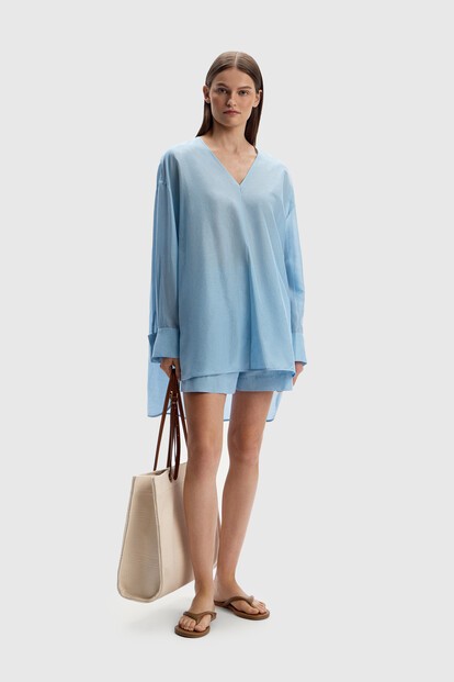 Шорты из хлопка и шелка