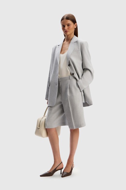 Бермуды из костюмного льна