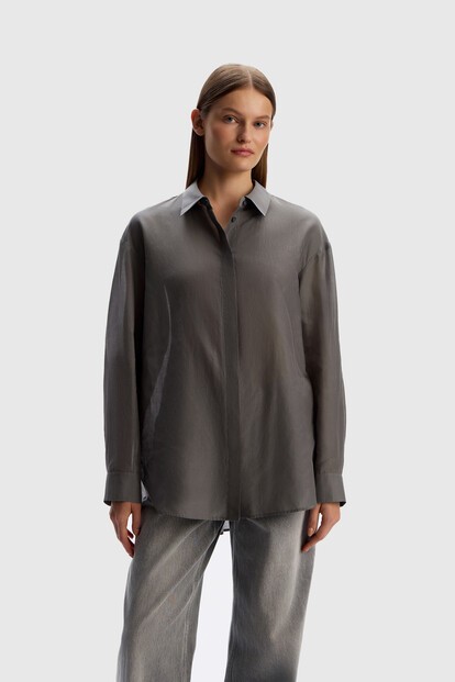 Рубашка из хлопка и шелка