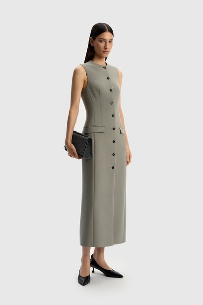 Платье из ткани с шерстью