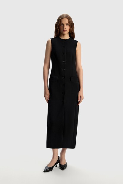 Платье из ткани с шерстью