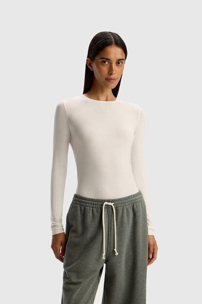 Лонгслив из модала с шелком